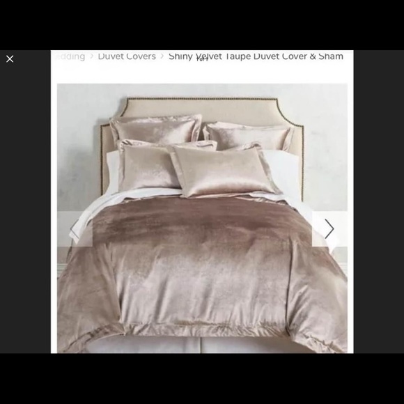 Pier king size shiny velvet taupe duvet
